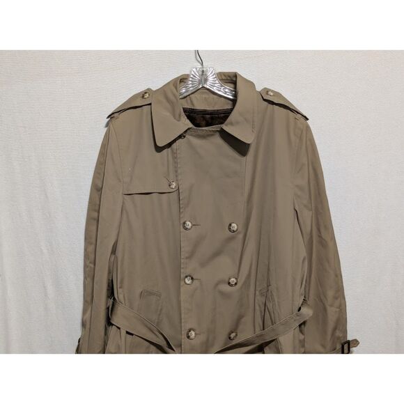 Vintage Clipper Mist All Weather Lined Trench Coat w/ Belt Men's Size 44 Long - Picture 3 of 15